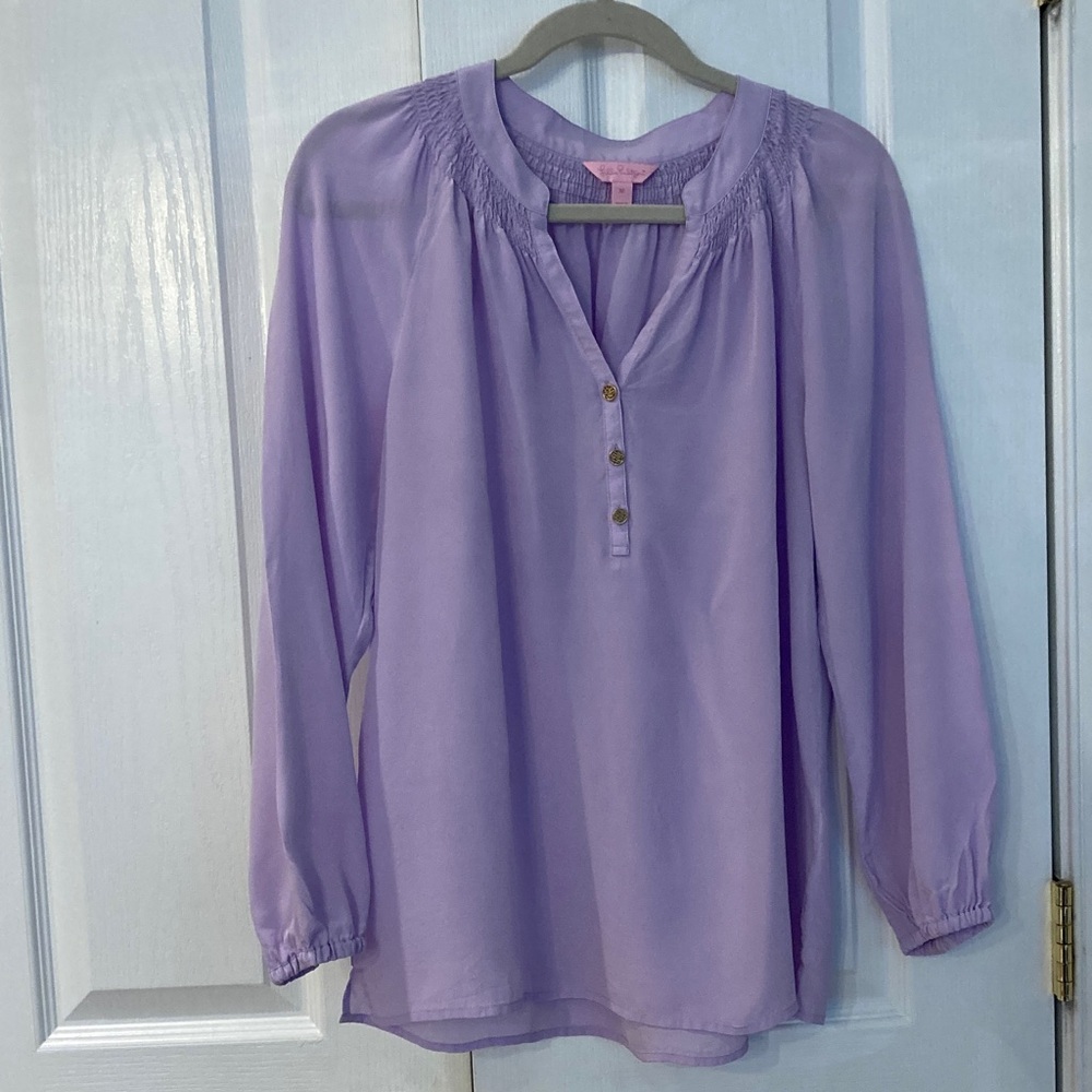 Lilly Pulitzer Elsa Top in Lavender. Size Medium